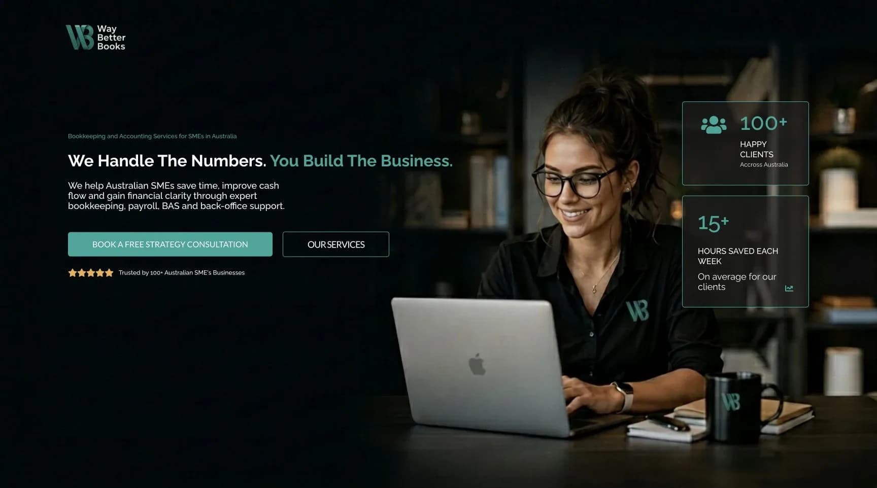 Way Better Books landing page for Australian SMEs